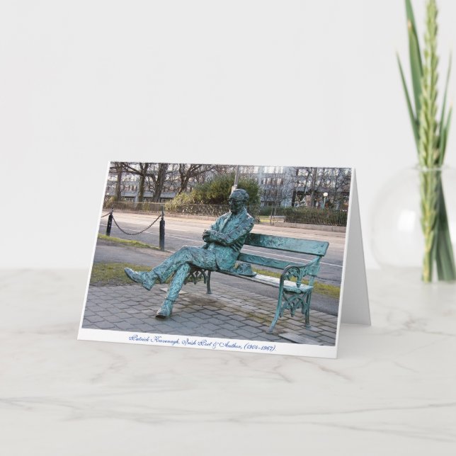 Patrick Kavenagh Irish Poet, Lifesize Sculpture Card (Front)