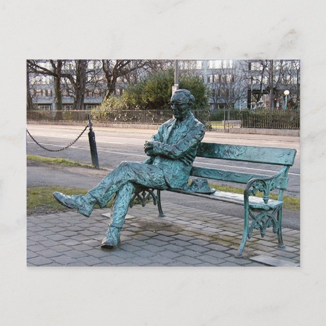 Patrick Kavenagh - Irish Poet Sculpture Postcard (Front)