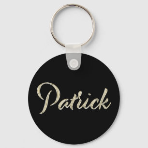 Patrick Name whitegold Button Schlüsselanhänger Keychain