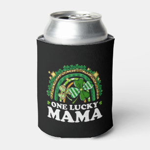 Patrick s Day One Lucky Mama Rainbow Saint Lucky Can Cooler