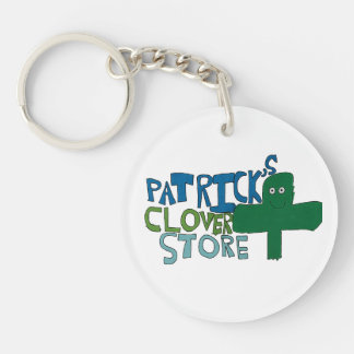 Patrick's Clover Store Logo Keychain
