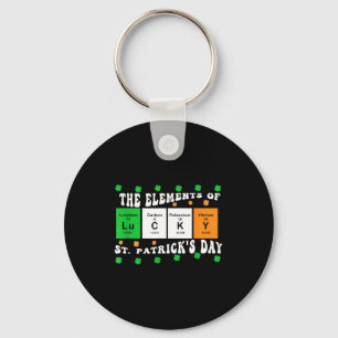 Patricks Day Funny Elements Of Lucky Periodic Tabl Keychain