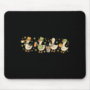 Patricks Day,funny Goose, Shamrock, Beer Gift Tee Mouse Pad