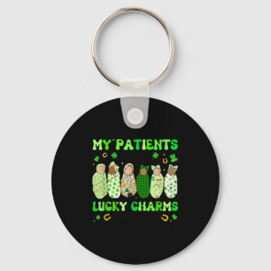 Patrick's Day Nurse My Patients Are My Lucky Nicu Keychain