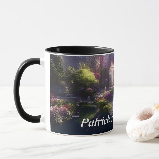 Patrick's Morning Tea Personalized Customizable Mug (With Donut)