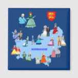 Patrimoine de la Normandie, France Magnet<br><div class="desc">Vous trouverez tous ces costumes et leurs explications dans mon ouvrage " La France en costumes traditionnels. Du continent aux tropiques." Chaque Région de France a différents et magnifiques costumes. Ma recherche a été homologuée au World Guinness Book pour son étendue unique. Je vous propose des costumes folkloriques de toutes...</div>