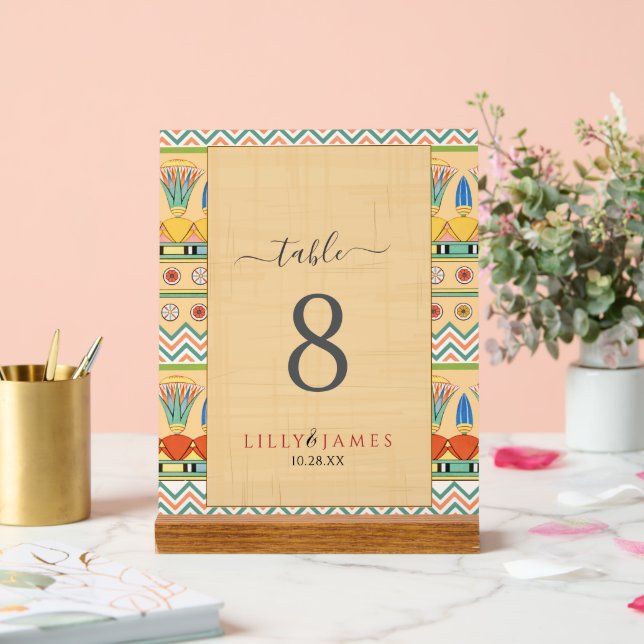 Patrimoine pharaonique faire-part de mariage sur p (Mariage)