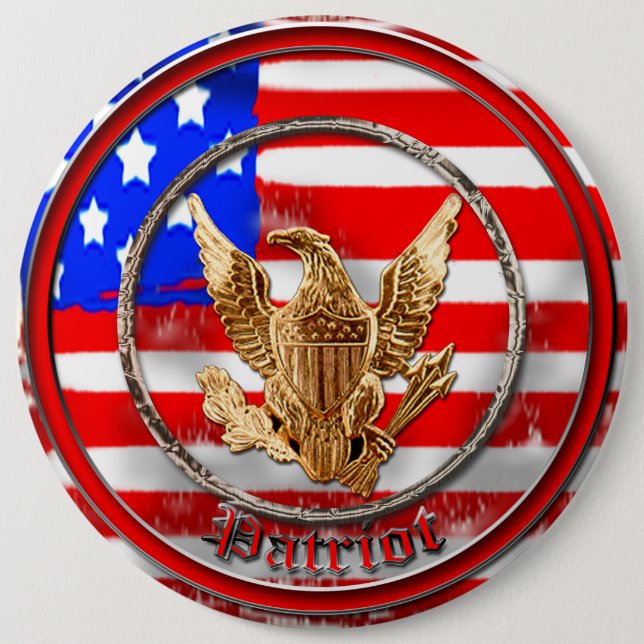 Patriot 6 Inch Round Button (Front)