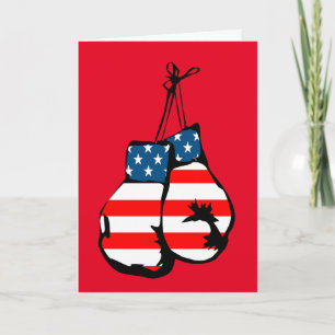 PATRIOT BOXER BOXING GLOVES BIRTHDAY CARD
