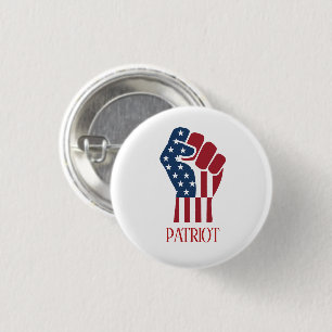Patriot Clinched Fist 1 Inch Round Button