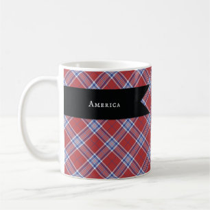 Patriot Colour Plaid Patriotic Tea Cup