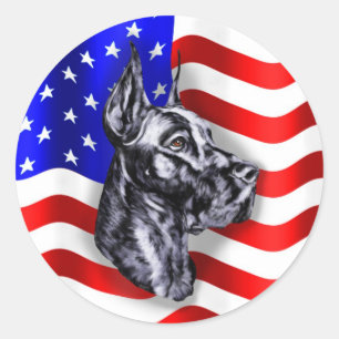 Patriot Dane Black Sticker