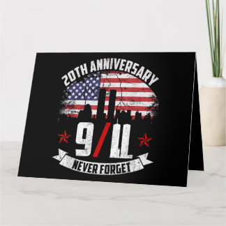 Patriot day 2022 never forget 9-11 21st anniversar card