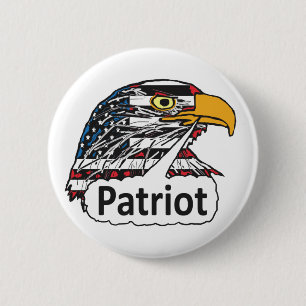 Patriot Eagle 2 Inch Round Button
