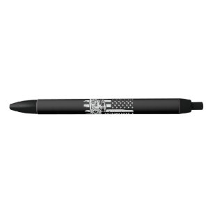 Patriot Farming Tractor USA Flag Farmer Father's D Black Ink Pen