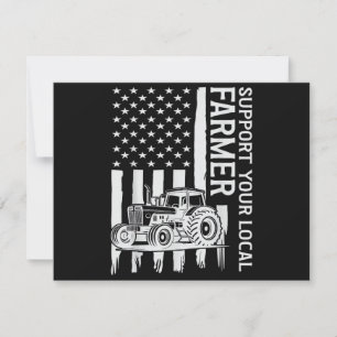 Patriot Farming Tractor USA Flag Farmer Father's D Holiday Card
