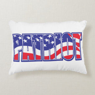 Patriot ina USA Flag Accent Pillow