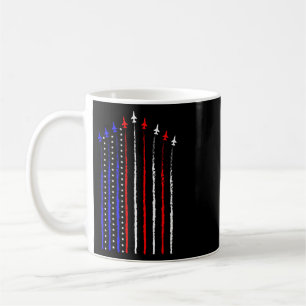 Patriot July 4th Fighter Jets Airplane Usa Flag Ki Coffee Mug