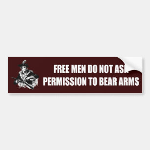 Patriot -Permission Bumper Sticker
