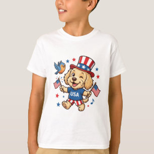 Patriot Puppy USA Independence Day T-Shirt