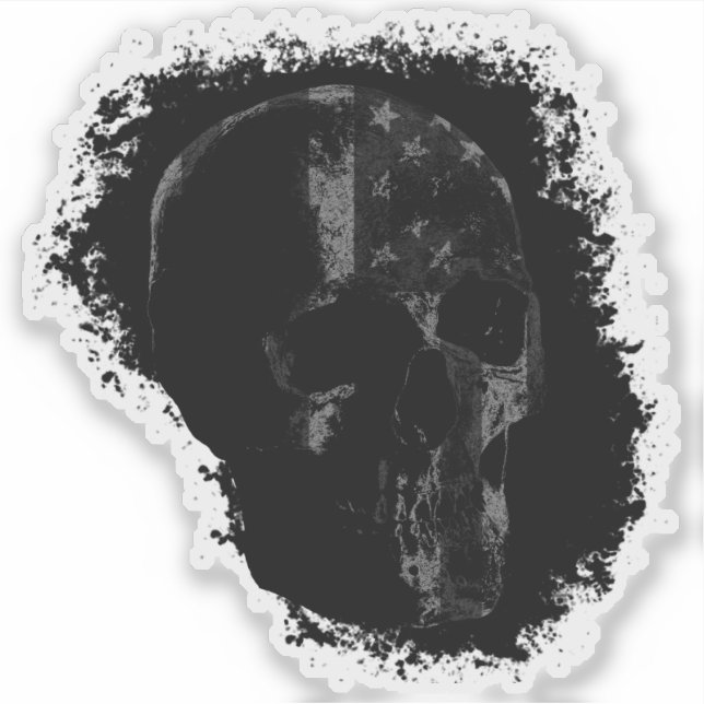 PATRIOT SKULL Black Grey (Front)