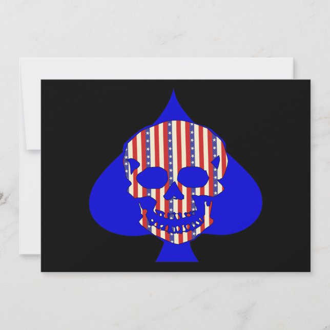 Patriot Skull Invitation (Front)