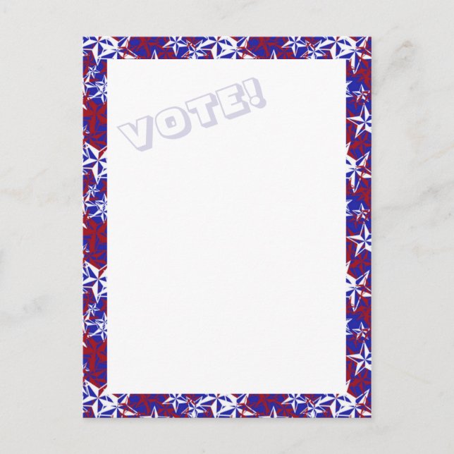 Patriot Stars VOTE  postcard (Front)
