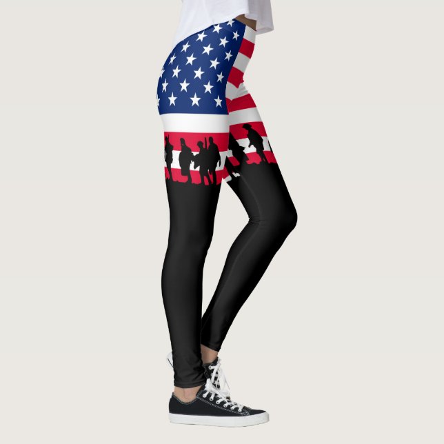 Patriot USA Soldiers flag Leggings (Right)