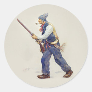 Patriote Québec Rébellion 1837-1838 Henri Julien Classic Round Sticker