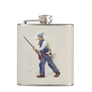 Patriote Québec Rébellion 1837-1838 Henri Julien Hip Flask