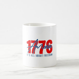 Patriotic 1776 American Freedom Coffee Mug