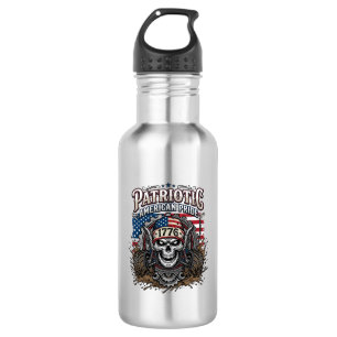 Patriotic 1776 Off Road Skull Monster Truck Heavy  532 Ml Water Bottle