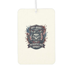 Patriotic 1776 Off Road Skull Monster Truck Heavy Air Freshener