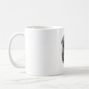 Patriotic 1776 Off Road Skull Monster Truck Heavy Coffee Mug