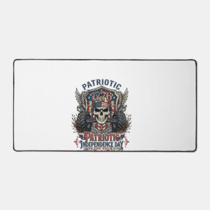 Patriotic 1776 Off Road Skull Monster Truck Heavy  Desk Mat