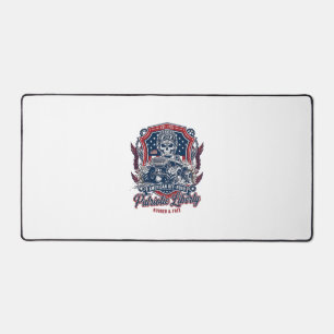 Patriotic 1776 Off Road Skull Monster Truck Heavy  Desk Mat