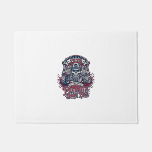 Patriotic 1776 Off Road Skull Monster Truck Heavy  Doormat