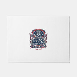 Patriotic 1776 Off Road Skull Monster Truck Heavy Doormat
