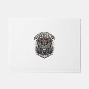 Patriotic 1776 Off Road Skull Monster Truck Heavy  Doormat