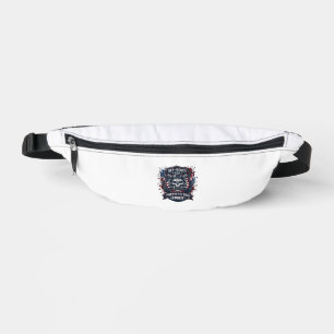 Patriotic 1776 Off Road Skull Monster Truck Heavy Fanny Pack