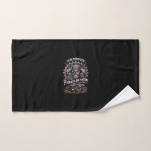 Patriotic 1776 Off Road Skull Monster Truck Heavy  Hand Towel