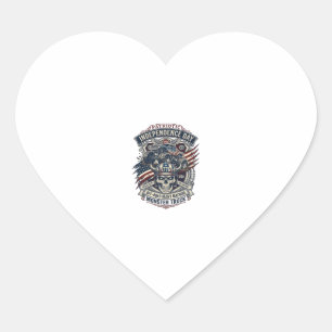 Patriotic 1776 Off Road Skull Monster Truck Heavy  Heart Sticker