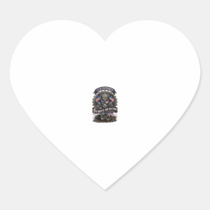 Patriotic 1776 Off Road Skull Monster Truck Heavy  Heart Sticker