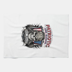 Patriotic 1776 Off Road Skull Monster Truck Heavy Kitchen Towel