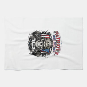 Patriotic 1776 Off Road Skull Monster Truck Heavy Kitchen Towel