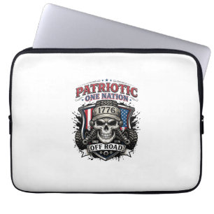 Patriotic 1776 Off Road Skull Monster Truck Heavy  Laptop Sleeve