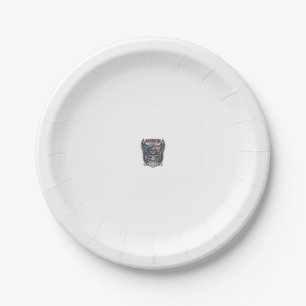 Patriotic 1776 Off Road Skull Monster Truck Heavy Paper Plate