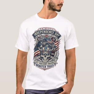 Patriotic 1776 Off Road Skull Monster Truck Heavy  T-Shirt