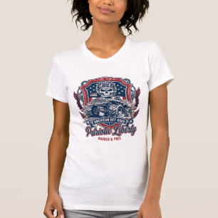 Patriotic 1776 Off Road Skull Monster Truck Heavy T-Shirt