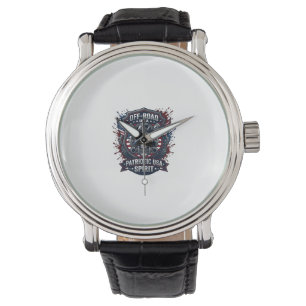 Patriotic 1776 Off Road Skull Monster Truck Heavy Watch